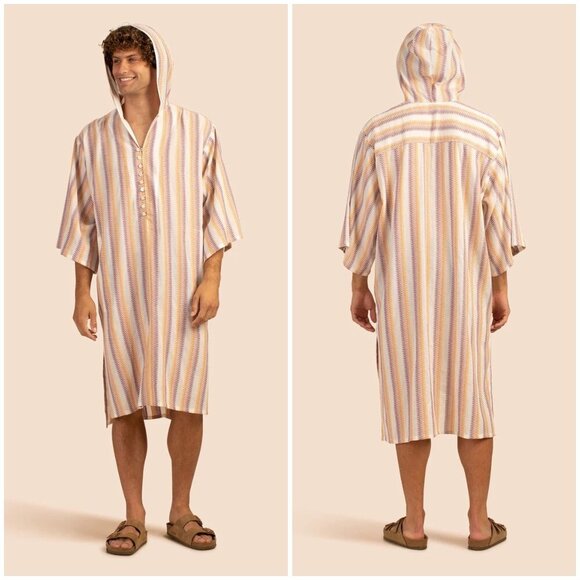 Trina Turk Other - MR TURK by TRINA TURK Robles Caftan ~ Zig Zag Stripe Gauze Shirting S/M NWT